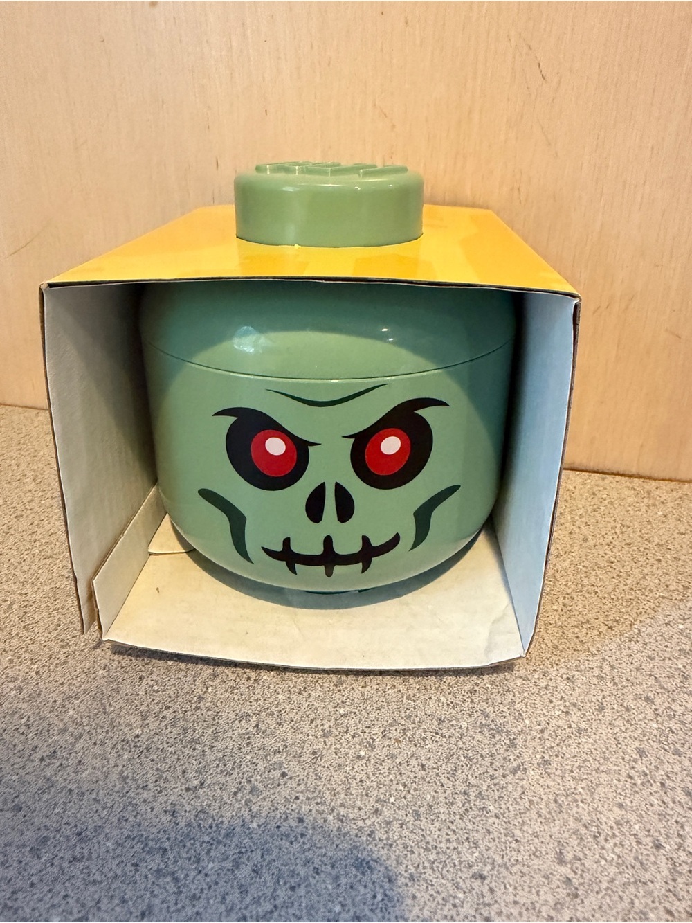 NEW Lego Mini Storage Head Halloween Spooky Stackable Zombie Green 4033 Spooky